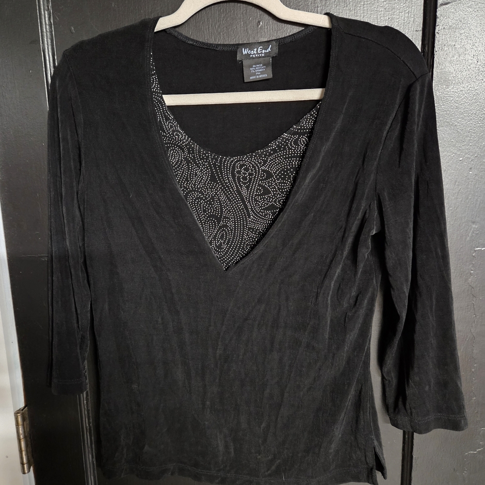 West End Black Long Sleeve Women's Top